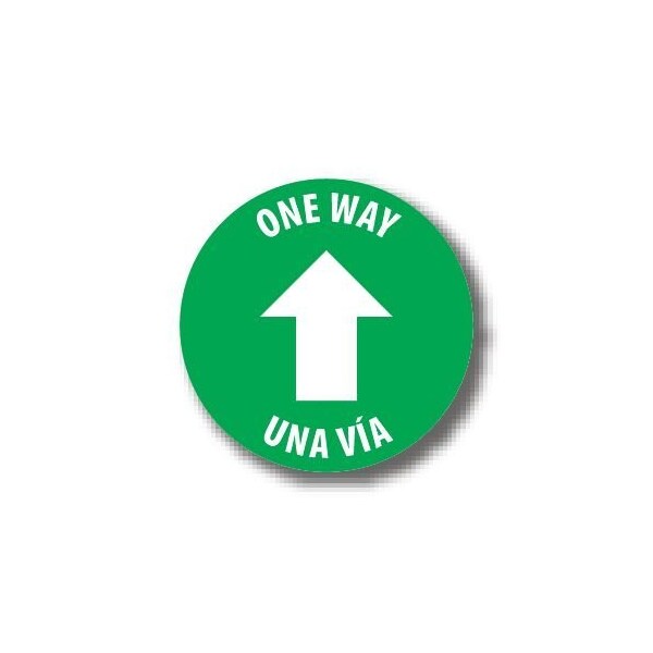 Ergomat 17in CIRCLE SIGNS One Way - Bilingual English/Spanish DSV-SIGN 289 #3863 -UEN - main